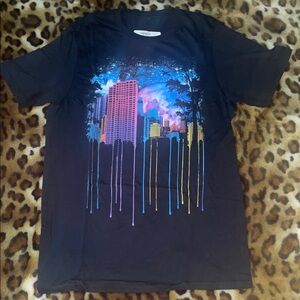 Cityscape Night Sky Graphic Tee